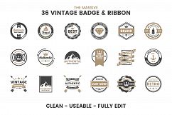36 VINTAGE BADGE &amp; RIBBON Vol.1 Product Image 7