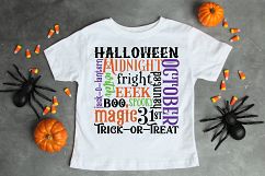 Halloween Word Art SVG For Trick or Treat Bags Product Image 5