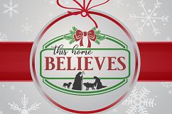 NEW! Farmhouse Christmas This Home Believes SVG DXF LL256D Product Image 3