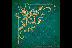 16 Gold Glitter Corner Borders, Corner Wedding Invitation Product Image 8