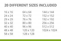 166 Hardware Glyph Inverted Icons Product Image 4