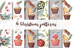 Christmas food watercolor clipart Product Image 6