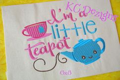 I&#039;m A Little Teapot Machine Embroidery Design Product Image 2