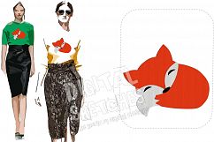 Fox Machine Embroidery Design Animals 4 Sizes Product Image 1