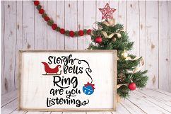 Sleigh Bells Ring - Christmas SVG Cut File - DXF PNG EPS JPG Product Image 2