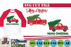 Christmas Tree Truck SVG Cut File Product Image 1