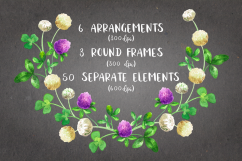 Wild flowers 2. Watercolor set. Product Image 4