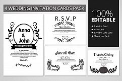 2 Colors Wedding Invitation Cards Product Image 1