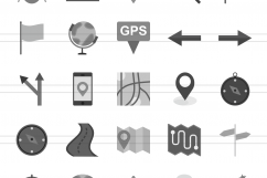166 Sign Flat Greyscale Icons Product Image 2