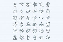 Space Line Art Icons Product Image 3