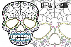Puppy Calavera Tattoo Style Vector Product Image 6