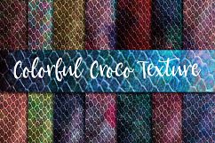 Colorful Crocodile Textures Digital Paper Product Image 1