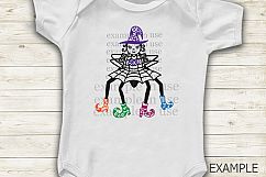 Cute Halloween Boo Spider Witch Hat svg dxf to cut to print Product Image 4