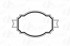 Digital Frames, Borders Clip Art, Digital Labels silhouette Product Image 5