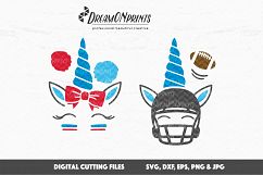 Unicorn SVG - Football Cheer Vector Cut Files Product Image 2