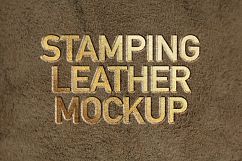 Stamping Leather Logo Mockup Product Image 1