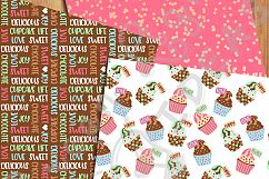 Cupcakes Digital Papers, Cupcakes Backgrounds, Party Papers Product Image 2