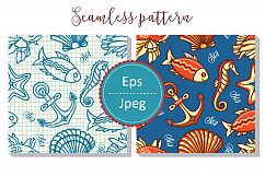 Marine and nautical decor.  Underwater life. Sea ornament. Eps, Png, Jpeg.  Product Image 12