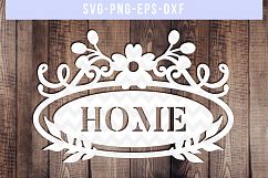 Home SVG Cut File, Family Sign, Papercut Design, DXF EPS PNG Product Image 1