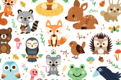 Woodland Decoration Animal Clipart Product Image 1