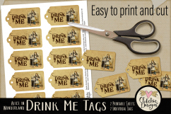 Alice in Wonderland Drink Me Printable Tags Product Image 3