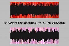 36 Banner Backgrounds (AI, EPS, JPG 5000x5000) Product Image 1