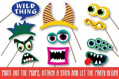 Monster Photo Booth Props - SVG Cut File and Clipart- PNG Product Image 3