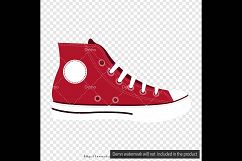 100 Chuck AllStar Sneakers Clip Arts, Fashion Shoes Product Image 3