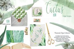 Cactus watercolr clipart collection Product Image 4