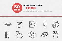 Line Icons Food Set Product Image 1