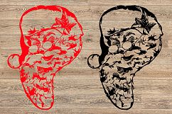 Santa Claus beard SVG Christmas tackle santa 1056s Product Image 2