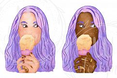Watercolor Ice Cream Clip Art, Watercolor Graphics, Ice Creams Clipart Product Image 2