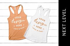 Light Orange Tank Top Mockup Next Level 1533 Summer Vest Product Image 1