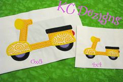 Moped Machine Applique Embroidery Design Product Image 1