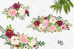 Watercolor flower clip art - Leticia Product Image 4