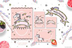 Unicorn Party Printables - Birthday Invitation Set Product Image 3