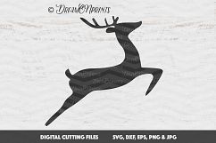 Christmas Deer Silhouette - SVG Cutting Files Product Image 2
