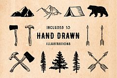 Rustic Logos &amp; Illustrations AI PNG Product Image 3