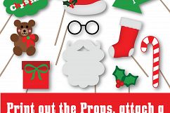Christmas Photo Booth Props - SVG Cut File - PNG - DXF Product Image 2