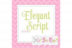 EXCLUSIVE Elegant Script SVG &amp; DXF Cut File Product Image 1