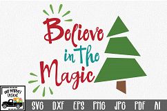 Believe in the Magic - Christmas SVG Cut File - DXF PNG EPS Product Image 1