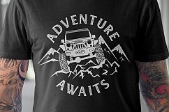 Adventure Awaits Off road 4x4 Jeep Wrangler shirt design Product Image 2