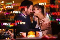 28 Heart Bokeh Photo Overlays Product Image 3
