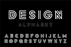 Modern designer font, striped letters Product Image 1