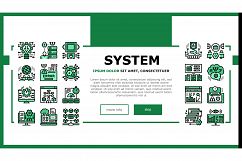 System Work Process Landing Header Vector Product Image 1