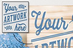 Woodsign pallet wood mockup - clean bright interior Product Image 7