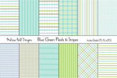 Blue Green Stripes &amp; Plaids Product Image 1