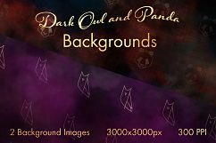 Dark Owl and Panda Backgrounds - 2 Image Set Product Image 1