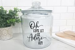 Oh Come Let Us Adore Him - Christmas SVG Cut File - DXF EPS Product Image 9