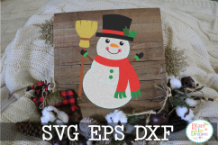 Snowman svg dxf eps - cutting file Product Image 1